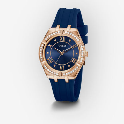 Picture of Guess 女士蓝色橡胶皮带腕表